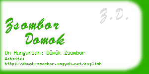 zsombor domok business card