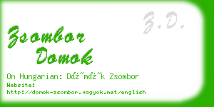 zsombor domok business card